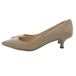 FABIO RUSCONI パンプス ポインテッドトゥ レザー 37 ベージュ /JS