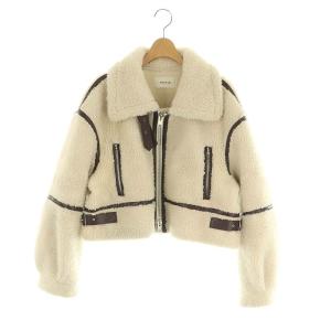 ショートボンバージャケット ジップアップ F オフホワイト /HK OS