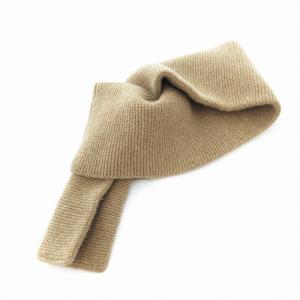 ミニマフラー ネックウォーマー ニット 茶 ブラウン /UO