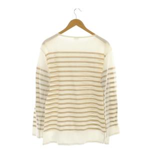 ORCIVAL RACHEL パネルボーダーバスクシャツ カットソー Tシャツ 長袖 6 ホワイト ベージュ /DF OS