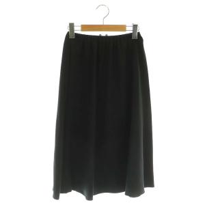 ANAYI 24AW チュールティアードギャザー スカート フレア インナー付き 34 黒 /MI OS