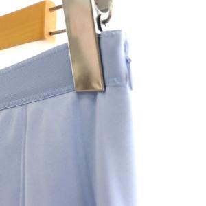 ANAYI 24AW フェイクスエードプリーツスカート ミモレ ロング 34 青 ブルー /AT OS