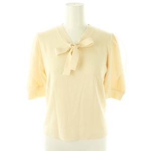 24AW チュールスリーブ プルオーバー ニット カットソー 36 アイボリー /MI OS