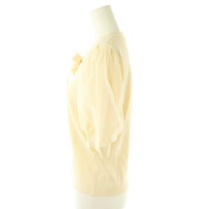 ANAYI 24AW チュールスリーブ プルオーバー ニット カットソー 36 アイボリー /MI OS