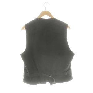 LARDINI コットン ベスト 装飾ボタン 52 グレー /MI OS