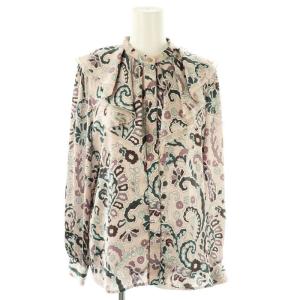 モダンペイズリー ブラウス 長袖 38 ライトピンク /HK OS
