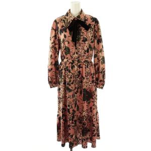 ローズオーナメントプリントワンピース 36 ピンク