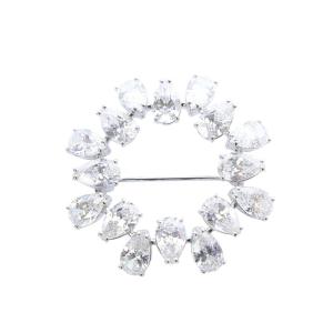 ビジュー ブローチ シルバー色 /SR27 SH