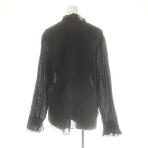 GALERIE VIE 24SS インドコットンフリルシャツ シアー F ブラック /DO OS SH