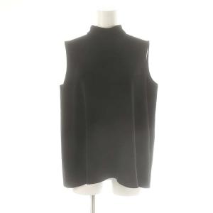 CLASSIC CREPE RL NK CASCADE TOP ブラウス ノースリーブ S ブラック /DO