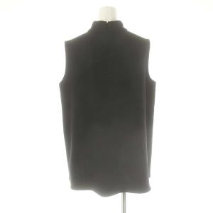 Theory CLASSIC CREPE RL NK CASCADE TOP ブラウス ノースリーブ S ブラック /DO