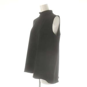 Theory CLASSIC CREPE RL NK CASCADE TOP ブラウス ノースリーブ S ブラック /DO