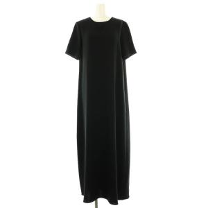 JEC02 ショートスリーブ ロングドレス ワンピース XS ブラック