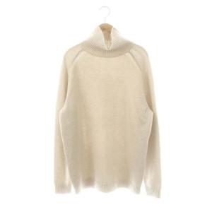ウールカシミヤブレンド ミドルゲージ タートル ニット セーター 長袖 L ライトグレージュ /ES OS