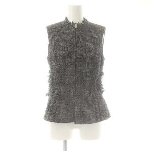 LE CIEL BLEU 24AW Tweed Top Tweed Pants セットアップ 上下 トップス ベスト 前開き ジップアップ