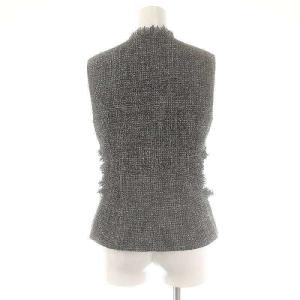 LE CIEL BLEU 24AW Tweed Top Tweed Pants セットアップ 上下 トップス ベスト 前開き ジップアップ