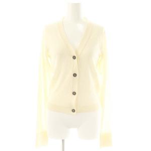 ロゴパッチ ニット カーディガン Vネック 40 アイボリー /ES OS