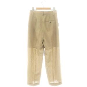 LE CIEL BLEU 24SS Drawcode Straight Pants ストレートパンツ スラックス ピンタック リネン混