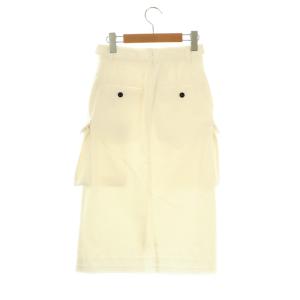 sacai カーゴポケット スカート タイト 0 白 23-06487 /CX OS