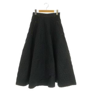 23AW ナイロンタフタフレアスカート 36 ダークネイビー /DO OS