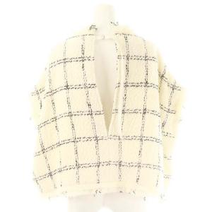 sacai 24SS 24-07144 Tweed Pullover 2 オフホワイト ブラック