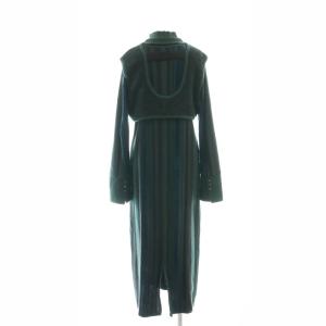 PUBLIC TOKYO エンブロイダリーストライプワンピース ベスト セット FREE 緑 黒 /MI OS