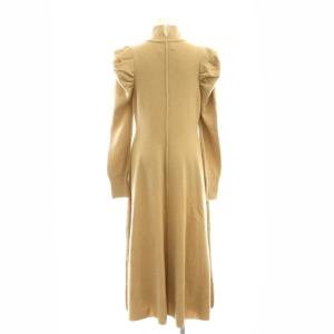 SEVEN TEN by MIHO KAWAHITO 23AW パフスリーブニットワンピース ロング M ベージュ /DF OS