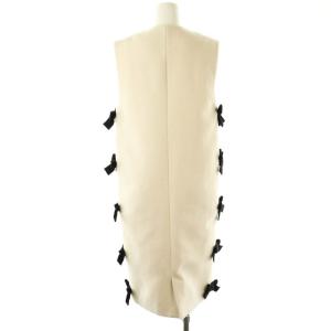 SEVEN TEN by MIHO KAWAHITO 23AW サイドリボンジレワンピース ジャンパースカート S ピンクベージュ 黒 /MI OS