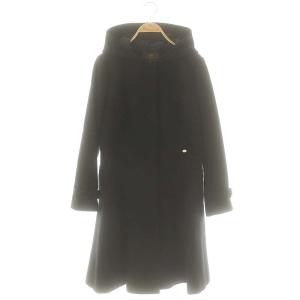 VENUS コート ノーカラー フード 2WAY 6 ブラック /DF OS