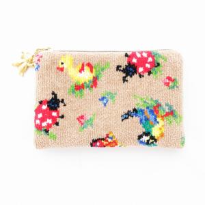 FEILER ハイジ マルチポーチ コスメポーチ シュニール織 ベージュ系 /UO