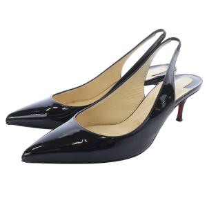 KATE SLING 55 スリングバック サンダル ピンヒール ストラップ 36.5 黒 ブラック /SR30