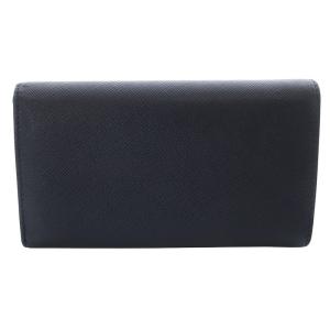 PRADA 三つ折り 財布 レザー ロゴ 黒 ブラック /SR8 OH