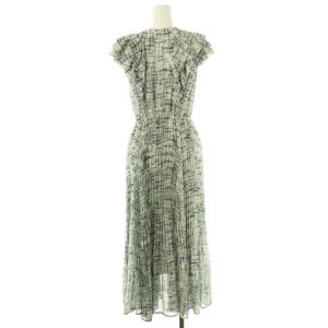 COCO DEAL 幾何プリントフリルプリーツワンピース インナー付き 1 グレー /MI OS