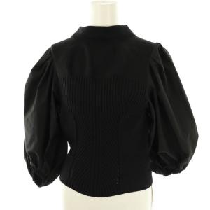 23SS タフタスリーブホールガーメントニット カットソー 袖切替 F 紺 /MI OS