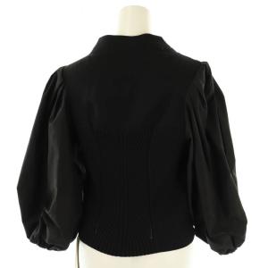 FRAY I.D 23SS タフタスリーブホールガーメントニット カットソー 袖切替 F 紺 /MI OS