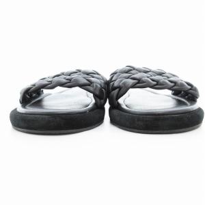 CORSO ROMA 9 サンダル 編み込み フラット 39 黒 ブラック /UO