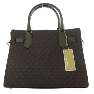 MICHAEL KORS 23年 HAMILTON サッチェル スモール MKシグネチャー トートバッグ ショルダーバッグ 2way