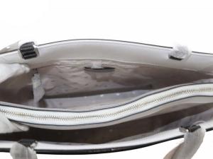 kate spade new york ステイシー カラーブロック ラップトップ トート ショルダーバッグ カーフレザー バイカラー グレー ホワイト