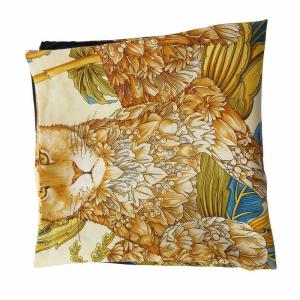 Salvatore Ferragamo スカーフ アニマル柄 絹 シルク 紺 ネイビー /FF