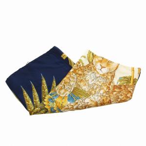 Salvatore Ferragamo スカーフ アニマル柄 絹 シルク 紺 ネイビー /FF