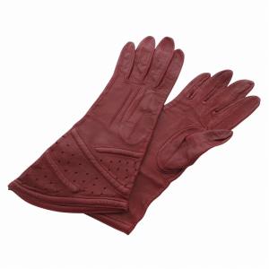 パンチングレザーグローブ 手袋 赤 レッド /FF