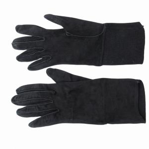 ALAIA ニット切り替えスウェードグローブ 手袋 黒 ブラック /FF