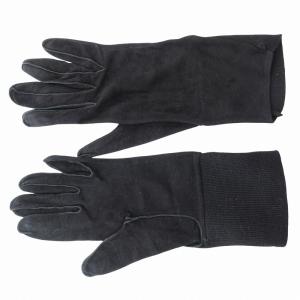 ALAIA ニット切り替えスウェードグローブ 手袋 黒 ブラック /FF