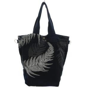 ホリデーコレクション ZANTAN BAG トートバッグ チェック ボタニカル 黒 ブラック 紺 ネイビー