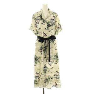23SS リゾートプリントシャツドレス ワンピース ロング 38 ピスタチオグリーン /DF OS SH
