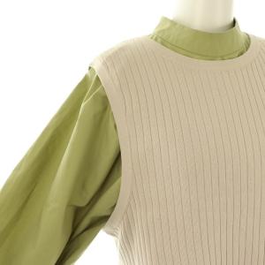 Diagram GRACE CONTINENTAL 2点セット ドルマンベストニット ブラウス 36 ベージュ オリーブ /DO OS