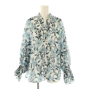 23SS オーナメントシャツ シアー 36 オフホワイト マルチカラー /DO OS