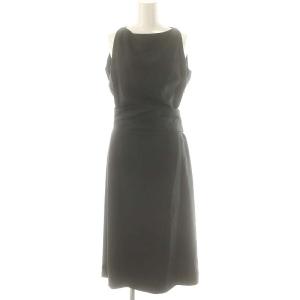 シルクノースリーブドレス ワンピース 36 ブラック /ES OS SH