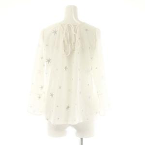 Diagram GRACE CONTINENTAL スター3D刺繍トップ ブラウス 長袖 38 ホワイト グレー /ES OS