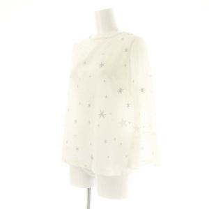 Diagram GRACE CONTINENTAL スター3D刺繍トップ ブラウス 長袖 38 ホワイト グレー /ES OS